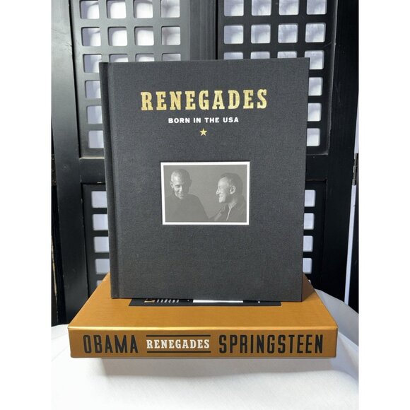 Renegades Born in the USA Obama + Springsteen SIGNED 1st First Print Edition NEW - Picture 2 of 14
